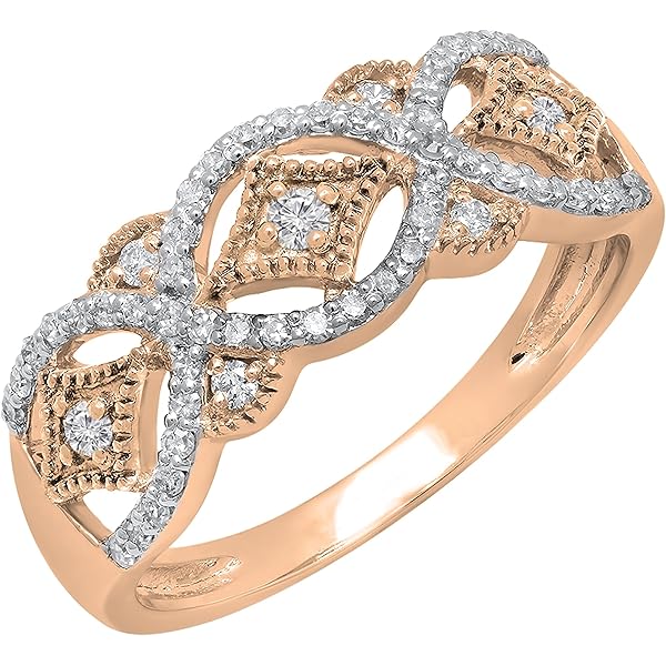 Amazon | 0.50カラットCTW14 Kゴールドブラック&ホワイトダイヤモンド